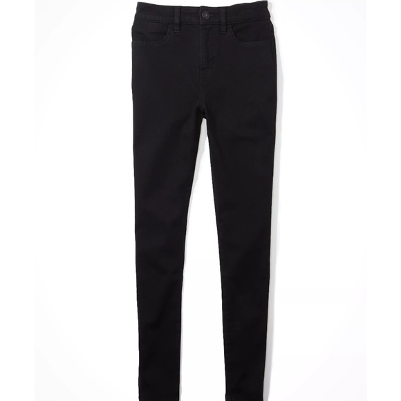 American Eagle Dream High Waisted Jegging, Black Denim | Size: 000 Regular Used - Picture 3 of 12